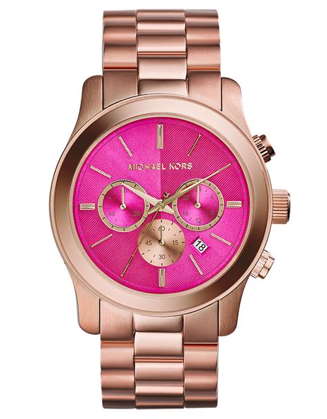 uhr pink michael kors|Michael Kors runway watch.